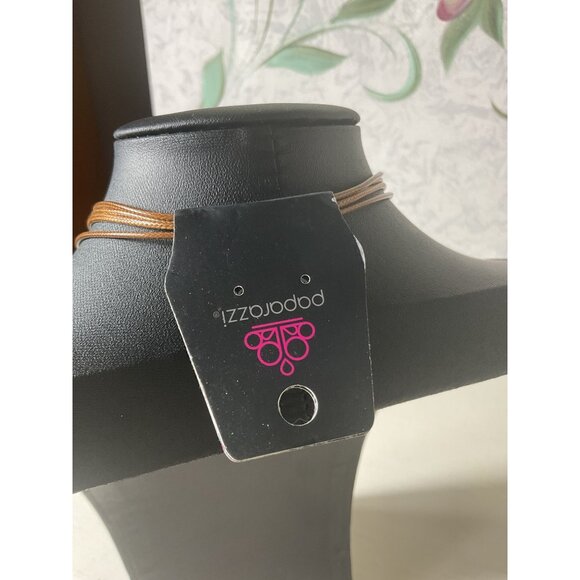 Paparazzi Brown Leather Feather Pendant Necklace - Picture 4 of 4